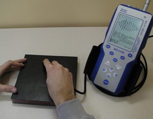 MIZ21SR bond testing on aircraft component MIZ21SR bond testing on aircraft component